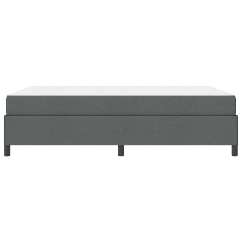 vidaXL Boxrugós ágy Sötétszürke és Fekete 140 x 190 cm