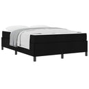 vidaXL Boxrugós ágy matracmal Fekete 140 x 190 cm szövet