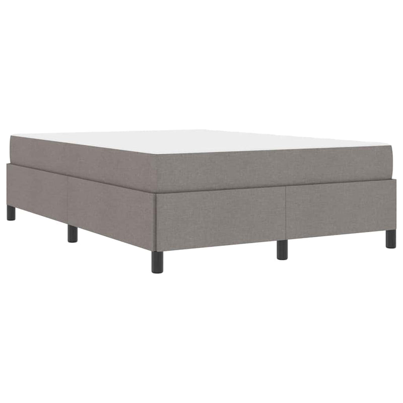 vidaXL Boxrugós ágy Taupe és Fekete 140 x 190 cm Textil és mérnöki fa