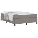 vidaXL Boxrugós ágy matracmal Tópszínű 140 x 190 cm szövet