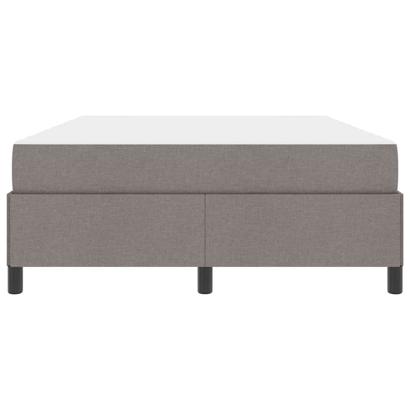 vidaXL Boxrugós ágy Taupe és Fekete 140 x 190 cm Textil és mérnöki fa