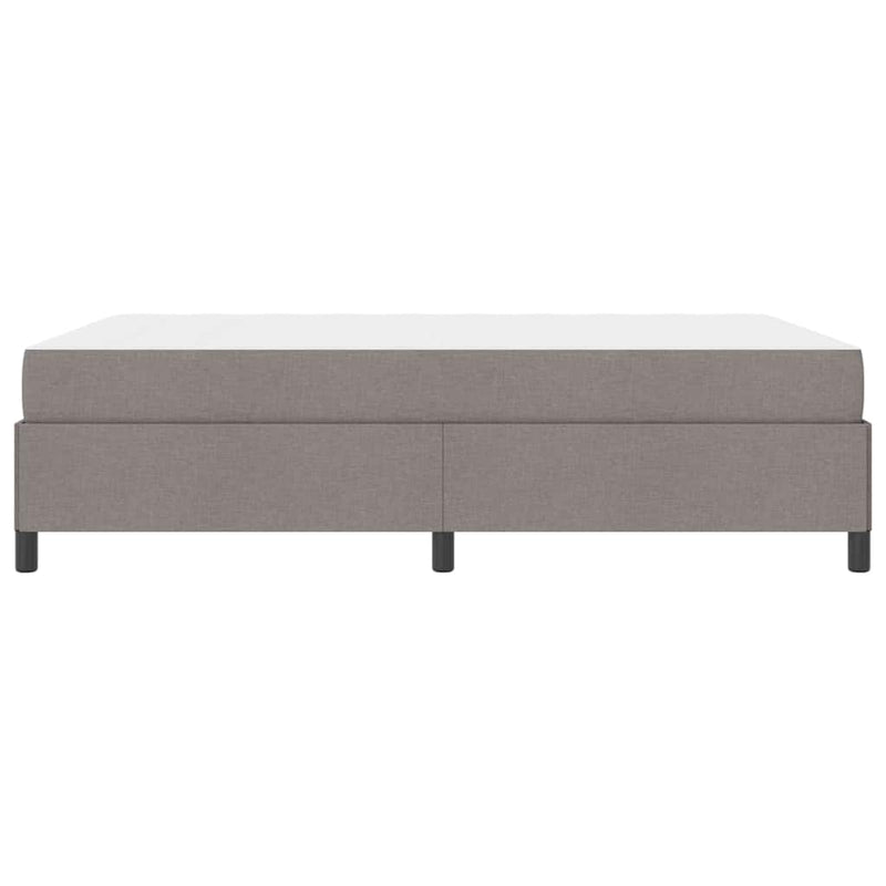 vidaXL Boxrugós ágy Taupe és Fekete 140 x 190 cm Textil és mérnöki fa