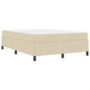vidaXL Boxrugós ágy matracmal Krém 140 x 190 cm szövet