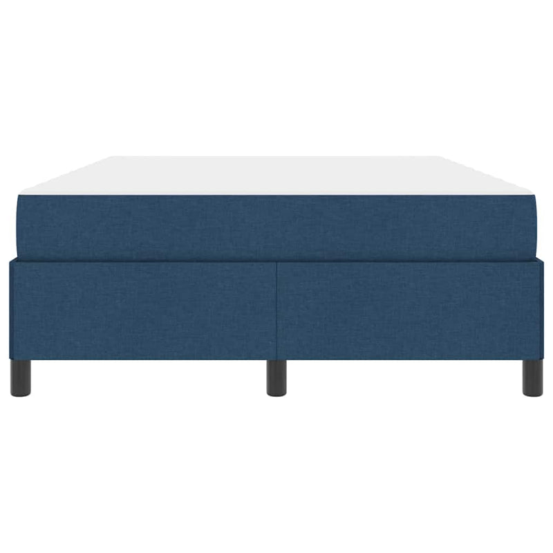 vidaXL Boxrugós ágy Kék és Fekete 140 x 190 cm Textil és mérnöki fa