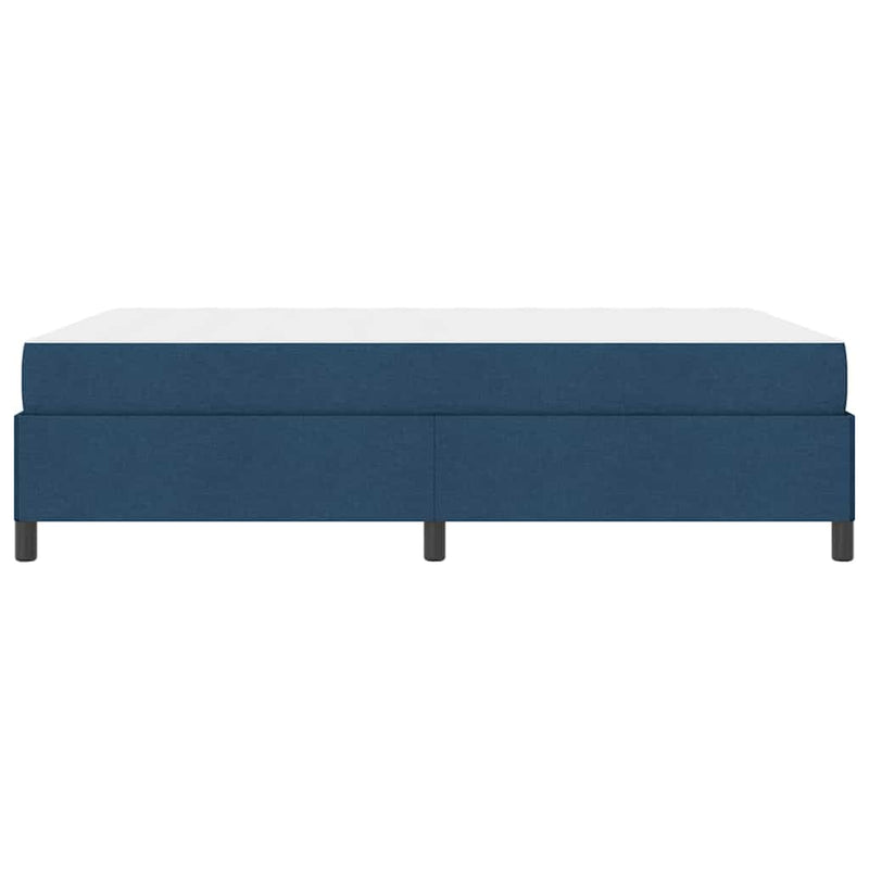 vidaXL Boxrugós ágy Kék és Fekete 140 x 190 cm Textil és mérnöki fa