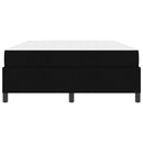 vidaXL Boxrugós ágy Fekete 140 x 200 cm szövet