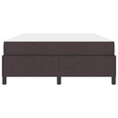 vidaXL Boxrugós ágy Barna 140 x 200 cm Textil és mérnöki fa