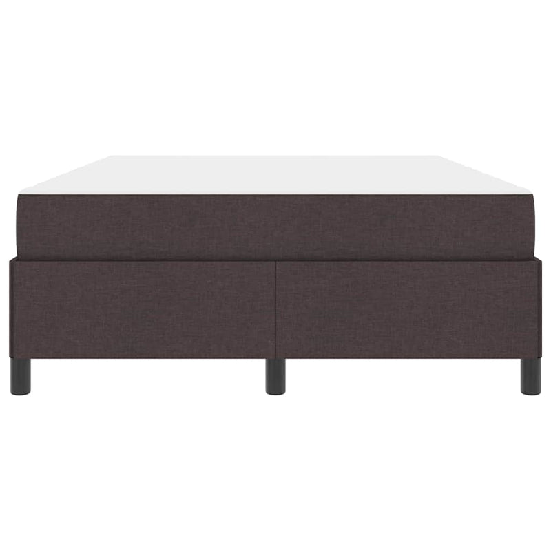 vidaXL Boxrugós ágy Barna 140 x 200 cm Textil és mérnöki fa