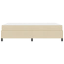 vidaXL Boxrugós ágy Krém és fekete 140 x 200 cm Textil és mérnöki fa