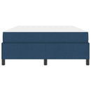vidaXL Boxrugós ágy Kék és Fekete 140 x 200 cm Textil és mérnöki fa