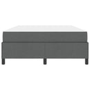 vidaXL Boxrugós ágy Sötétszürke és Fekete 160 x 200 cm