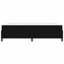 vidaXL Boxrugós ágy Fekete és fekete 160 x 200 cm Textil és mérnöki fa