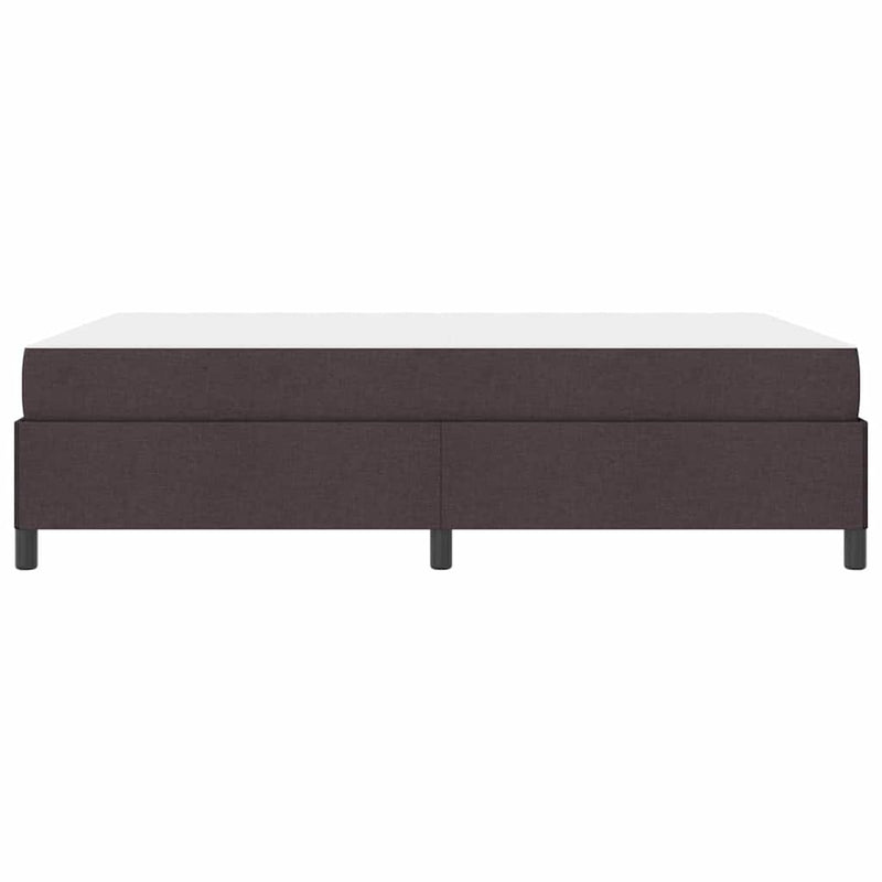 vidaXL Boxrugós ágy Barna 160 x 200 cm Textil és mérnöki fa