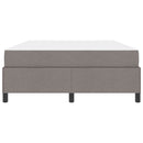 vidaXL Boxrugós ágy Taupe és Fekete 160 x 200 cm Textil és mérnöki fa