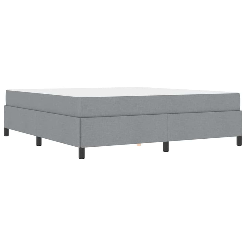 vidaXL Boxrugós ágy Világosszürke és fekete 180 x 200 cm