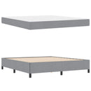 vidaXL Boxrugós ágy Világosszürke 180 x 200 cm szövet