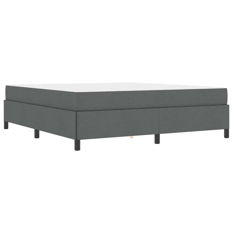 vidaXL Boxrugós ágy Sötétszürke és Fekete 180 x 200 cm