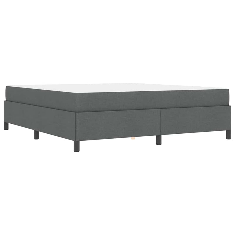 vidaXL Boxrugós ágy Sötétszürke és Fekete 180 x 200 cm
