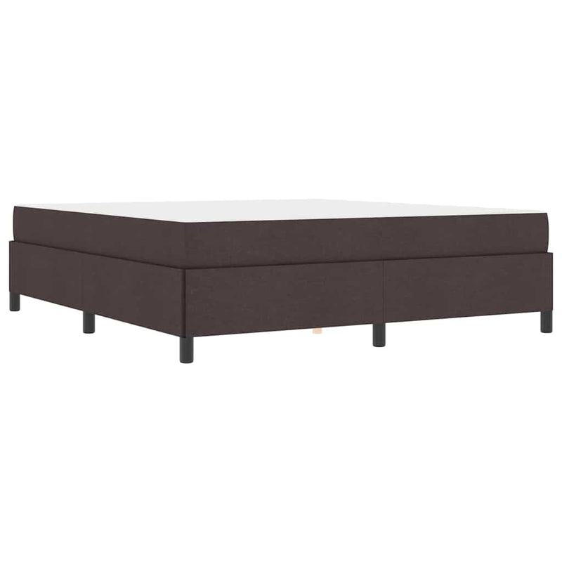 vidaXL Boxrugós ágy Barna 180 x 200 cm Textil és mérnöki fa