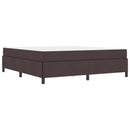 vidaXL Boxrugós ágy Sötét Barna 180 x 200 cm szövet
