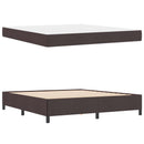 vidaXL Boxrugós ágy Sötét Barna 180 x 200 cm szövet