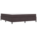 vidaXL Boxrugós ágy Sötét Barna 180 x 200 cm szövet