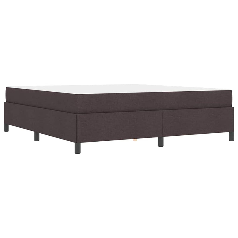 vidaXL Boxrugós ágy Barna 180 x 200 cm Textil és mérnöki fa