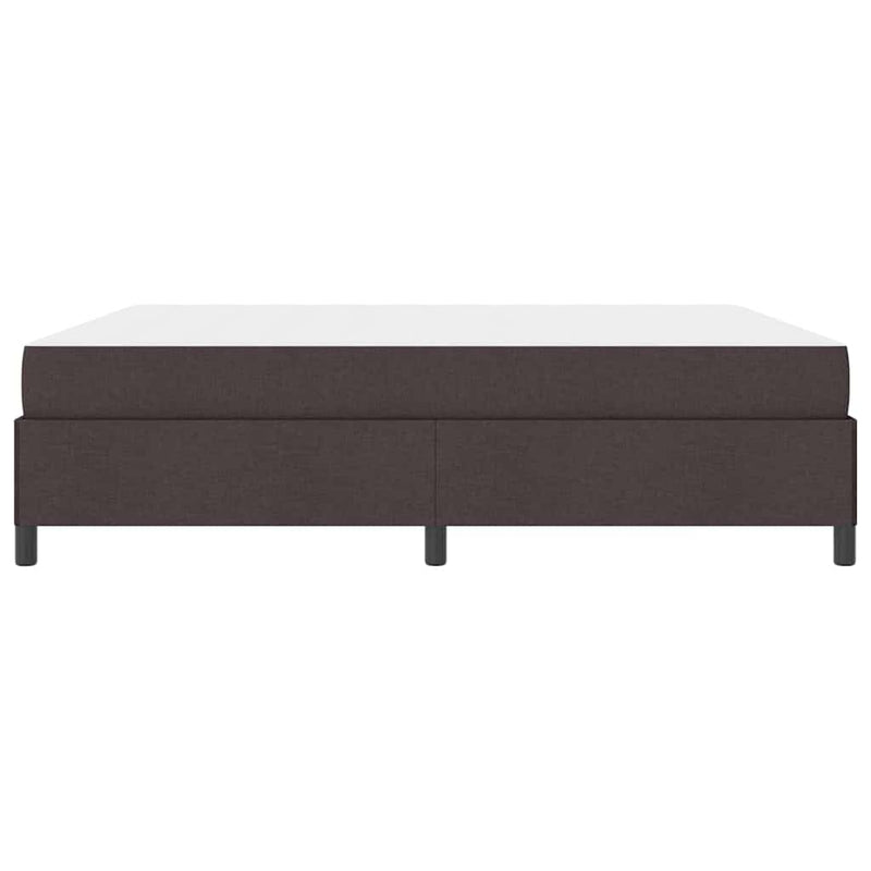 vidaXL Boxrugós ágy Barna 180 x 200 cm Textil és mérnöki fa