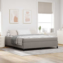 vidaXL Boxrugós ágy Tópszínű 180 x 200 cm szövet