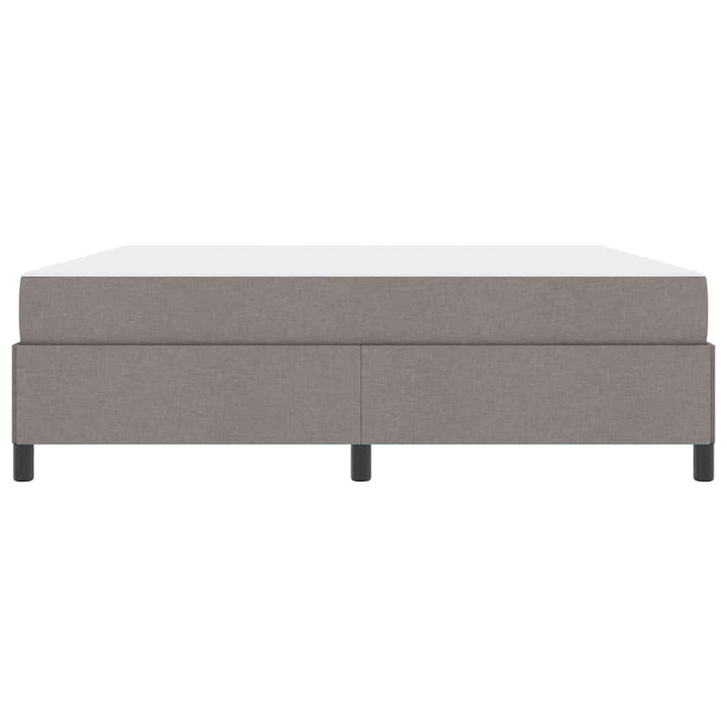 vidaXL Boxrugós ágy Taupe és Fekete 180 x 200 cm Textil és mérnöki fa