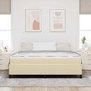 vidaXL Boxrugós ágy Krém 180 x 200 cm szövet