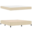 vidaXL Boxrugós ágy Krém 180 x 200 cm szövet