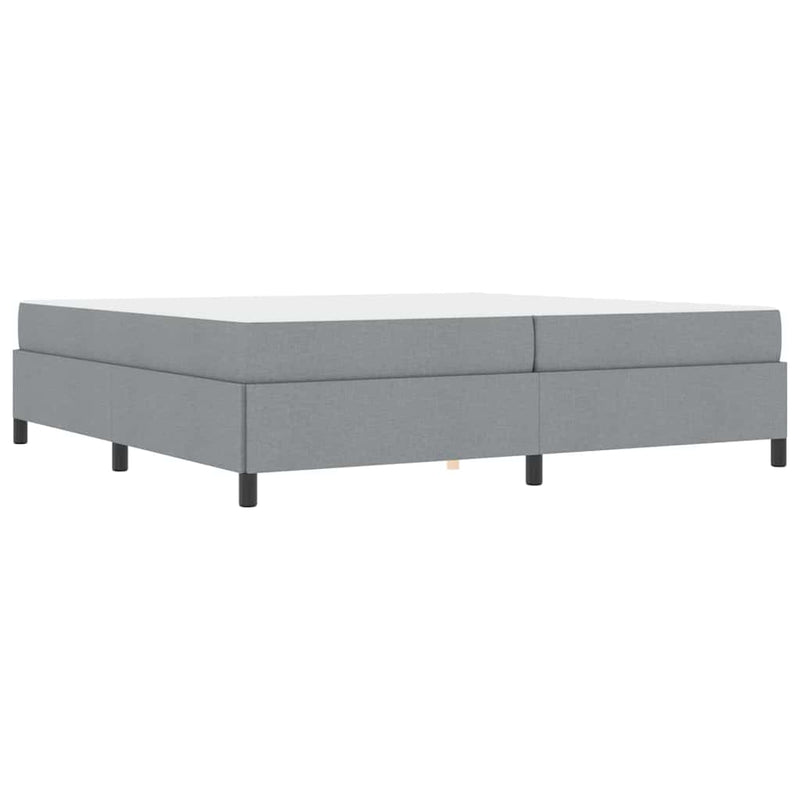 vidaXL Boxrugós ágy Világosszürke és fekete 200 x 200 cm