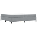 vidaXL Boxrugós ágy matracmal Világosszürke 200 x 200 cm szövet