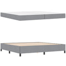 vidaXL Boxrugós ágy matracmal Világosszürke 200 x 200 cm szövet