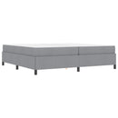 vidaXL Boxrugós ágy matracmal Világosszürke 200 x 200 cm szövet