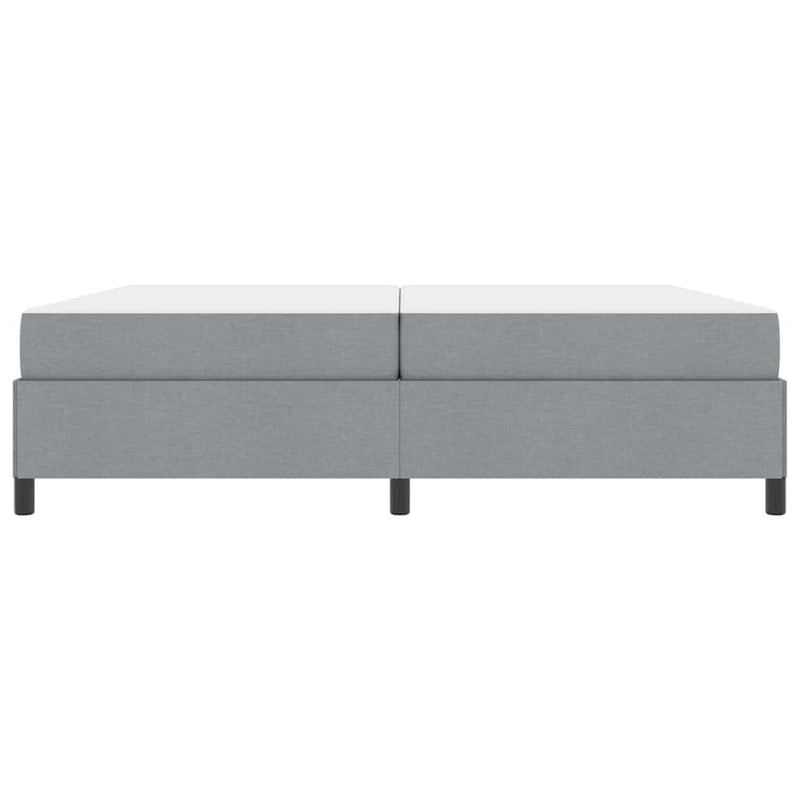 vidaXL Boxrugós ágy Világosszürke és fekete 200 x 200 cm