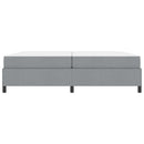 vidaXL Boxrugós ágy matracmal Világosszürke 200 x 200 cm szövet