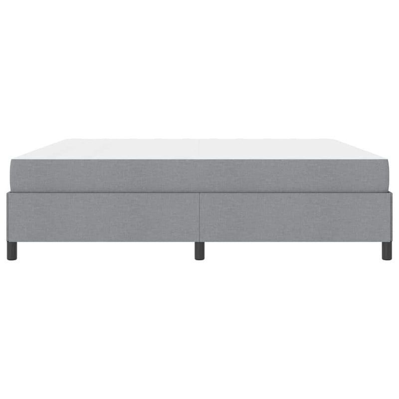 vidaXL Boxrugós ágy Világosszürke és fekete 200 x 200 cm