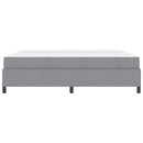 vidaXL Boxrugós ágy matracmal Világosszürke 200 x 200 cm szövet