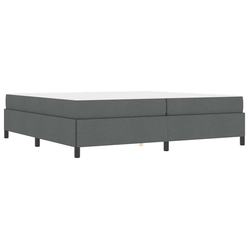 vidaXL Boxrugós ágy Sötétszürke és Fekete 200 x 200 cm