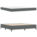 vidaXL Boxrugós ágy matracmal Sötétszürke 200 x 200 cm szövet