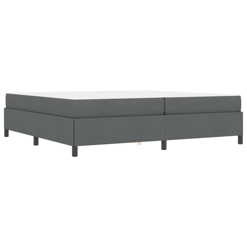 vidaXL Boxrugós ágy Sötétszürke és Fekete 200 x 200 cm