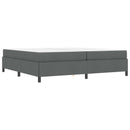 vidaXL Boxrugós ágy matracmal Sötétszürke 200 x 200 cm szövet