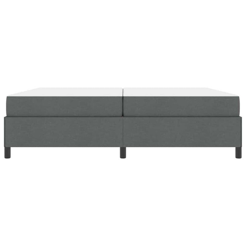 vidaXL Boxrugós ágy Sötétszürke és Fekete 200 x 200 cm
