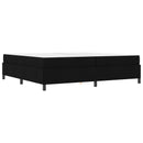 vidaXL Boxrugós ágy matracmal Fekete 200 x 200 cm szövet