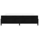 vidaXL Boxrugós ágy Fekete és fekete 200 x 200 cm Textil és mérnöki fa