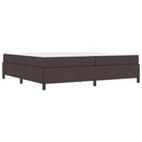 vidaXL Boxrugós ágy matracmal Sötét Barna 200 x 200 cm szövet