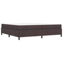 vidaXL Boxrugós ágy matracmal Sötét Barna 200 x 200 cm szövet