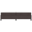 vidaXL Boxrugós ágy matracmal Sötét Barna 200 x 200 cm szövet
